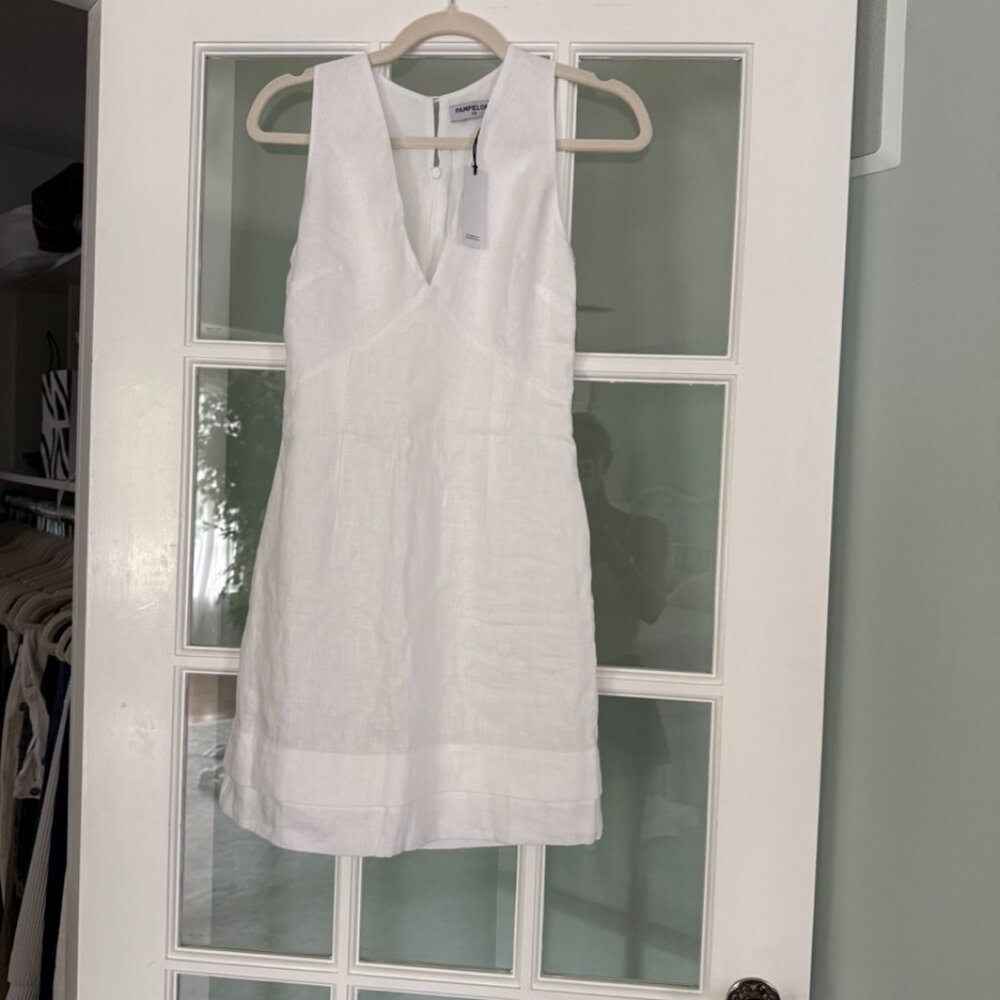 White Linen Dress (NEW with TAGS)